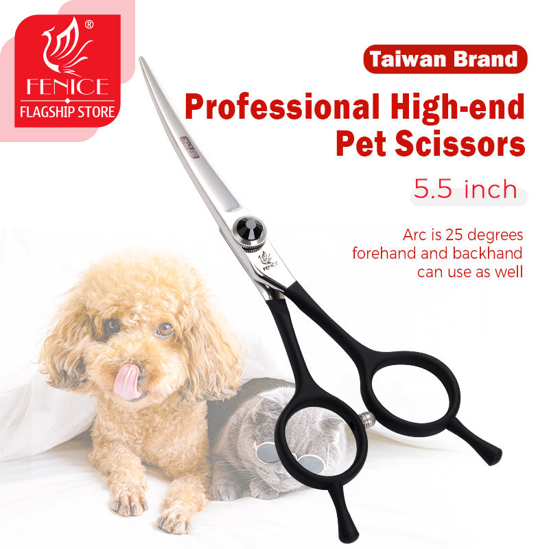 Professional Pet Grooming Scissors Curved - Fenice 5.5 Inch Chuyên Nghiệp Cong