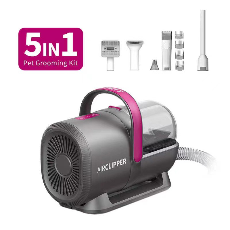 Pet Grooming Vacuum Suction Kit 5 In 1 - PETKIT Airclipper 5-in-1 Pet Grooming Vacuum
