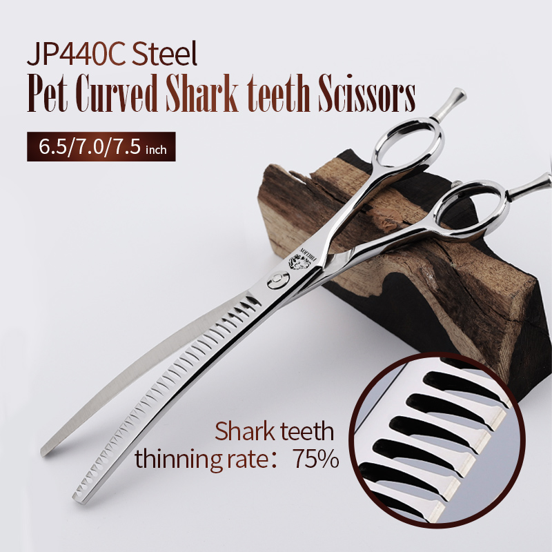 Professional Pet Grooming Scissors Curved - FIRELION 6.5/7.0/7.5 Inch Chuyên Nghiệp 440C