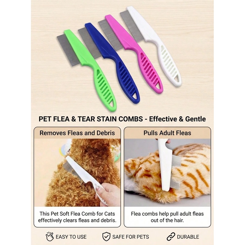 Pet Tear Stain & Flea Comb Fin - đánh giá và giá Flea Comb Fine Tooth Pet Tear Stain