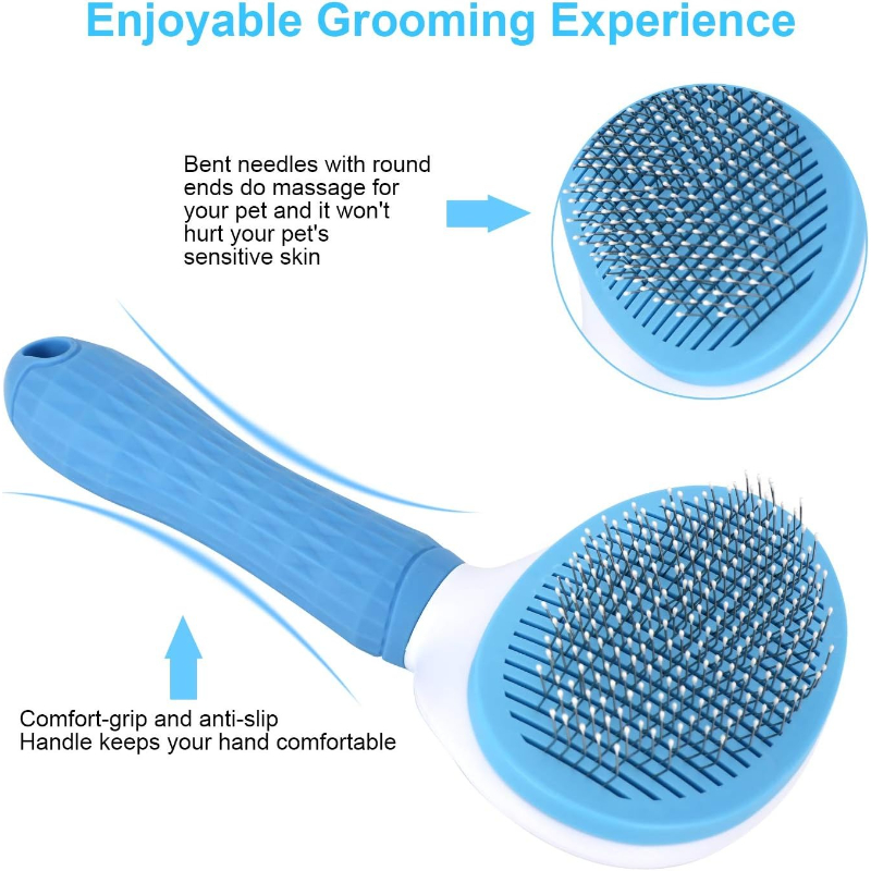 Self Cleaning Slicker Brush, D - đánh giá và giá Slicker Brush Self Cleaning Pet Grooming
