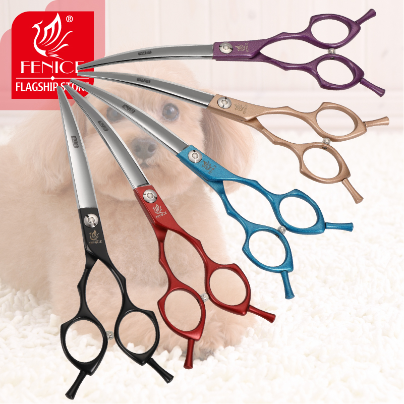 Fenice Chuyên Nghiệp Symetrica - đánh giá và giá Professional Pet Grooming Scissors Curved