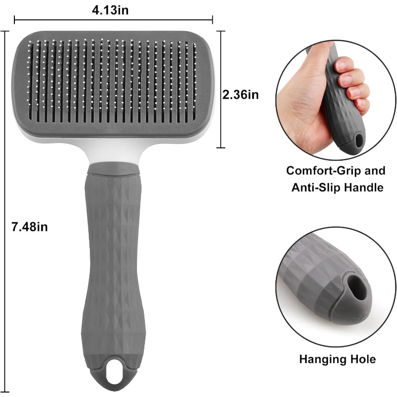 Self-cleaning Pet Hair Remove  - đánh giá và giá Slicker Brush Self Cleaning Pet Grooming