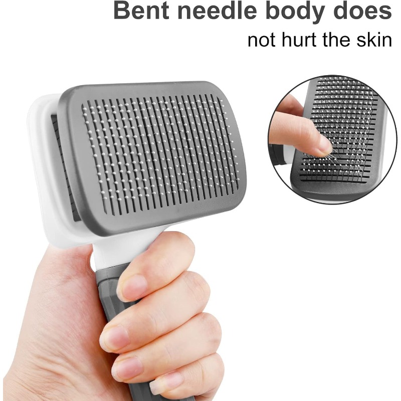 Self-cleaning Pet Hair Remove  - đánh giá và giá Slicker Brush Self Cleaning Pet Grooming