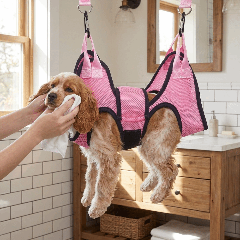 Adjustable Dog Grooming Hammoc - đánh giá và giá Pet Grooming Hammock Sling Restraint