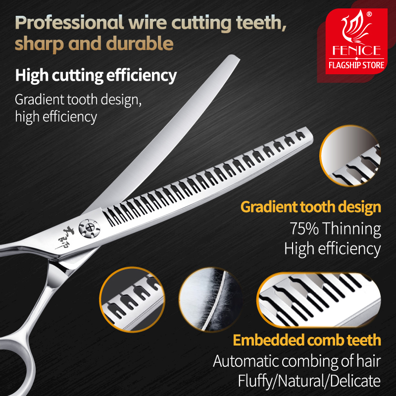 Fenice Professional Left-Hande - đánh giá và giá Professional Pet Grooming Scissors Curved