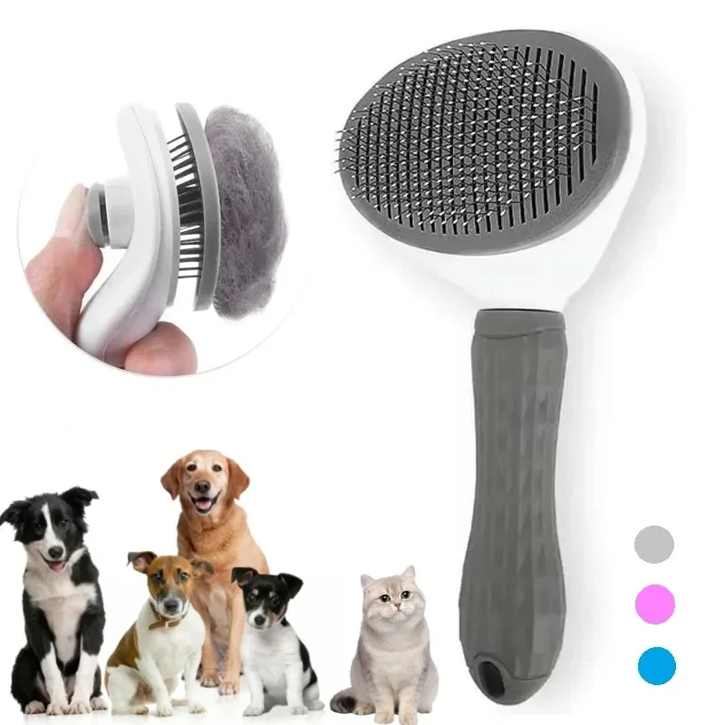 Self-Cleaning Pet Hair Removal - đánh giá và giá Slicker Brush Self Cleaning Pet Grooming