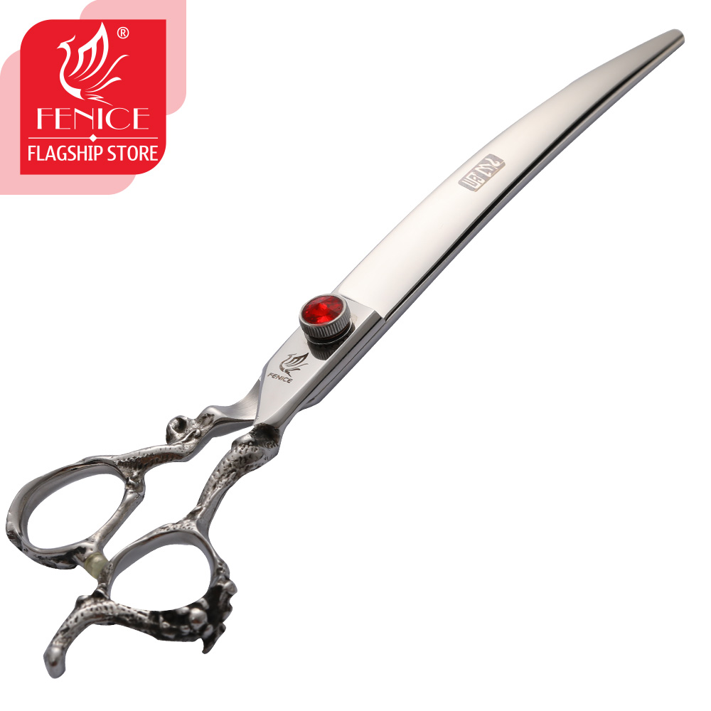 Fenice Rồng Tay Cầm 8 Inch Chu - đánh giá và giá Professional Pet Grooming Scissors Curved