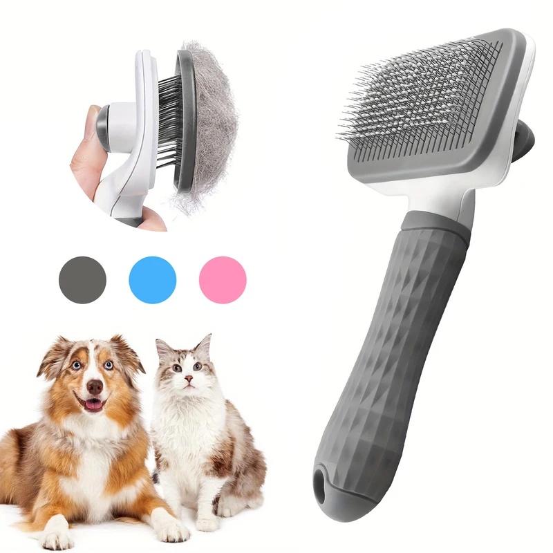 Self-cleaning Pet Hair Remove  - đánh giá và giá Slicker Brush Self Cleaning Pet Grooming