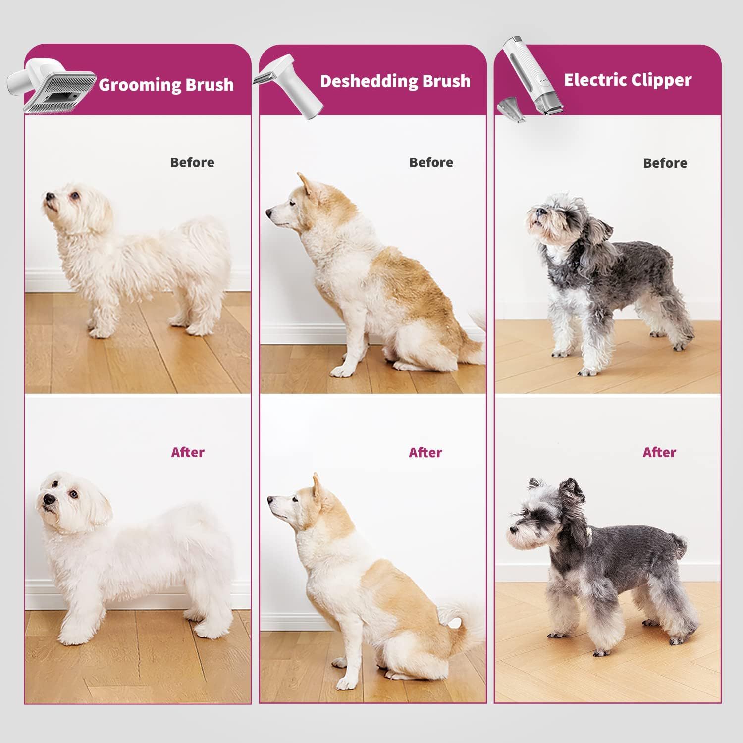 PETKIT Airclipper 5-in-1 Pet G - đánh giá và giá Pet Grooming Vacuum Suction Kit 5 In 1