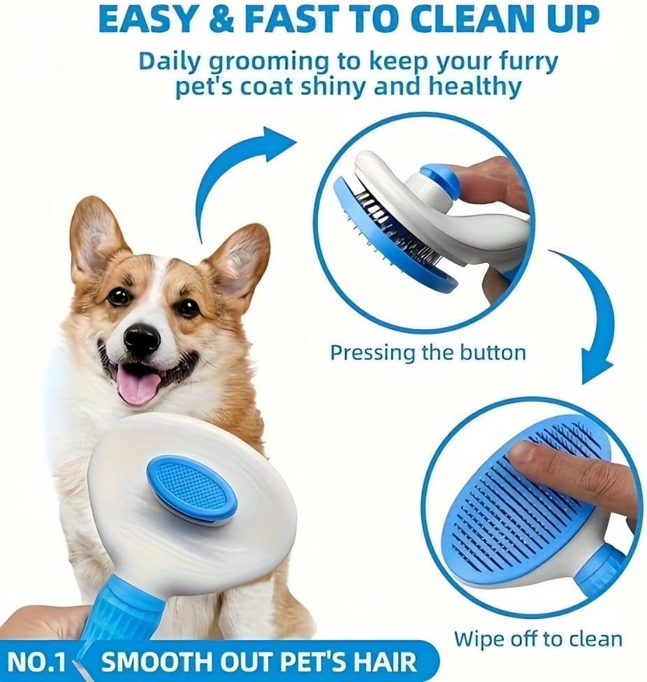 Self-Cleaning Pet Slicker Brus - đánh giá và giá Slicker Brush Self Cleaning Pet Grooming