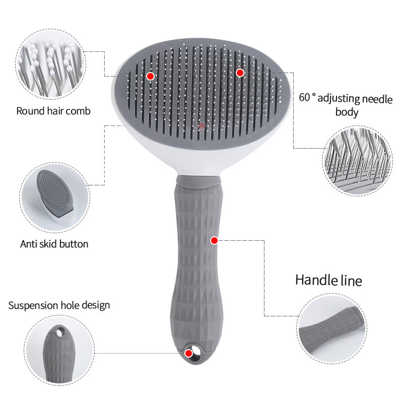 Self-Cleaning Pet Slicker Brus - đánh giá và giá Slicker Brush Self Cleaning Pet Grooming