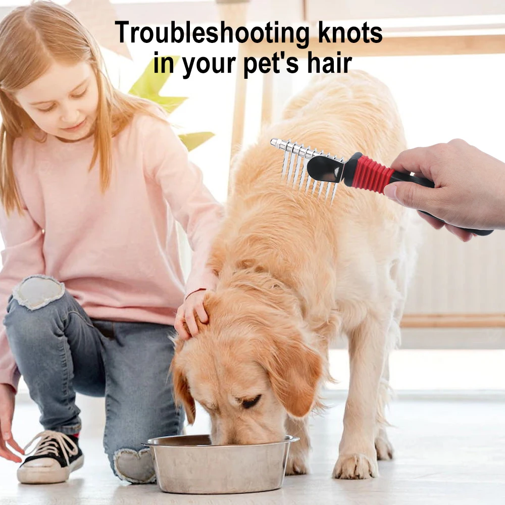 Pet Undercoat Hair Brush Dog G - đánh giá và giá Undercoat Rake Dematting Tool Dog Shedding