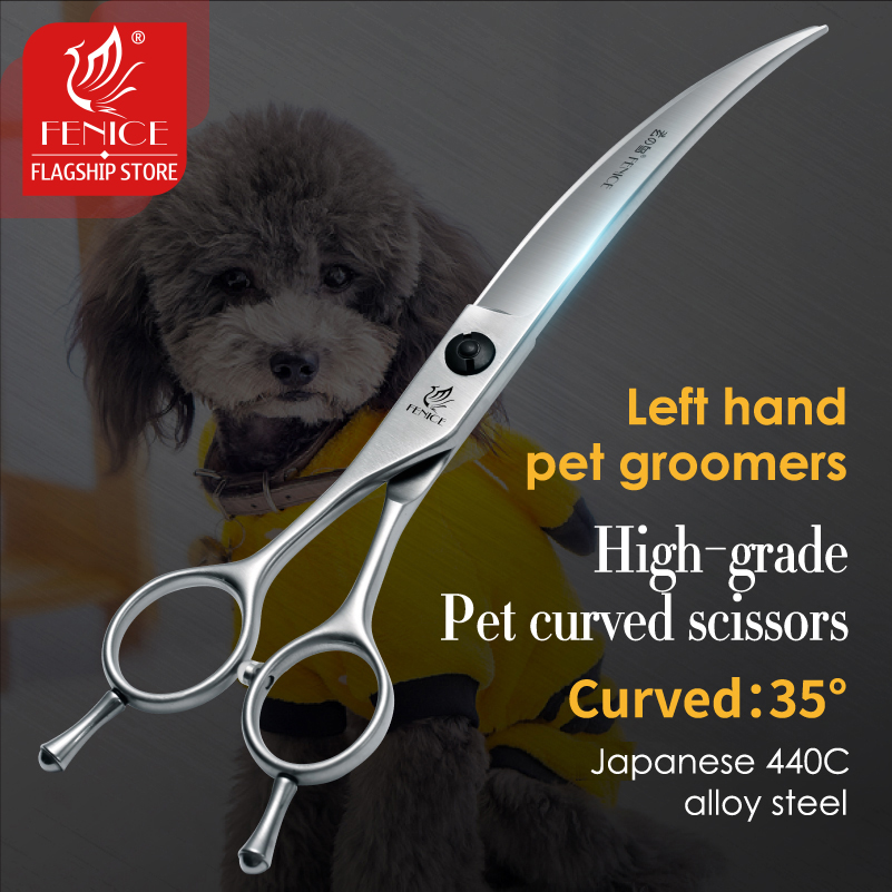 Fenice Professional Left Hand  - đánh giá và giá Professional Pet Grooming Scissors Curved
