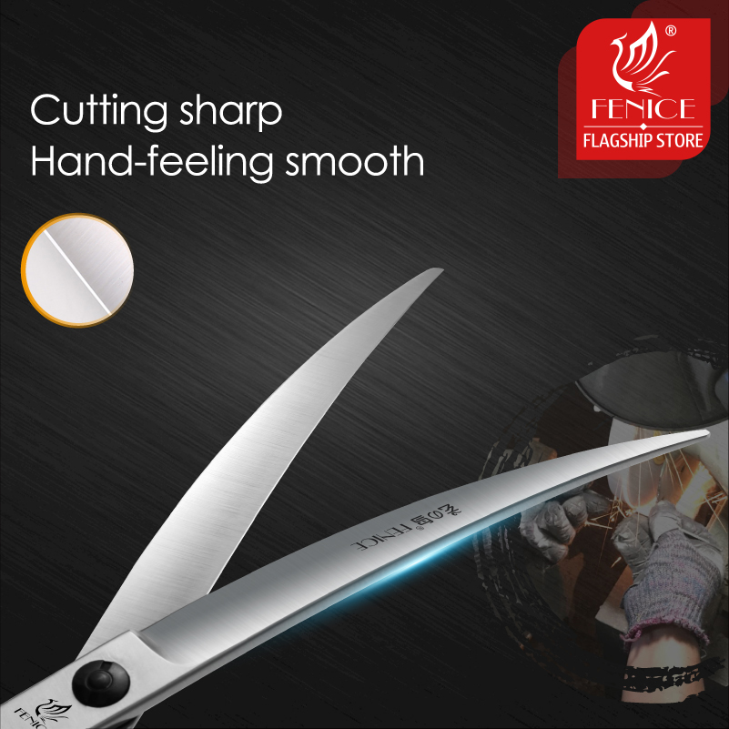 Fenice Professional Left Hand  - đánh giá và giá Professional Pet Grooming Scissors Curved