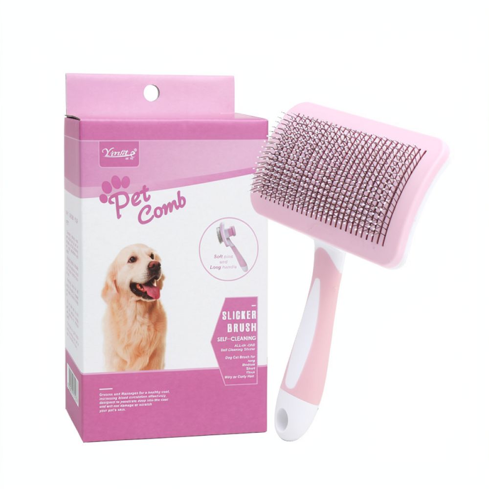 Pet Grooming Slicker Brush Sel - đánh giá và giá Slicker Brush Self Cleaning Pet Grooming