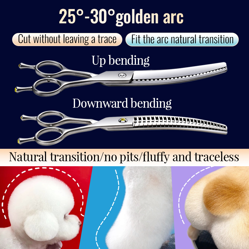 Fenice 7 inch VG10 Professiona - đánh giá và giá Professional Pet Grooming Scissors Curved