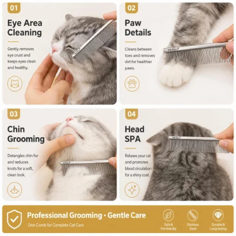 304 Stainless Steel Pet Groomi - đánh giá và giá Flea Comb Fine Tooth Pet Tear Stain