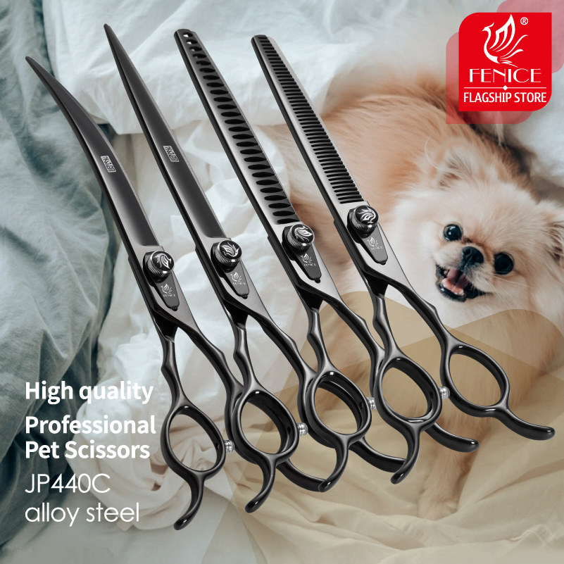 Fenice JP440C Steel Profession - đánh giá và giá Professional Pet Grooming Scissors Curved