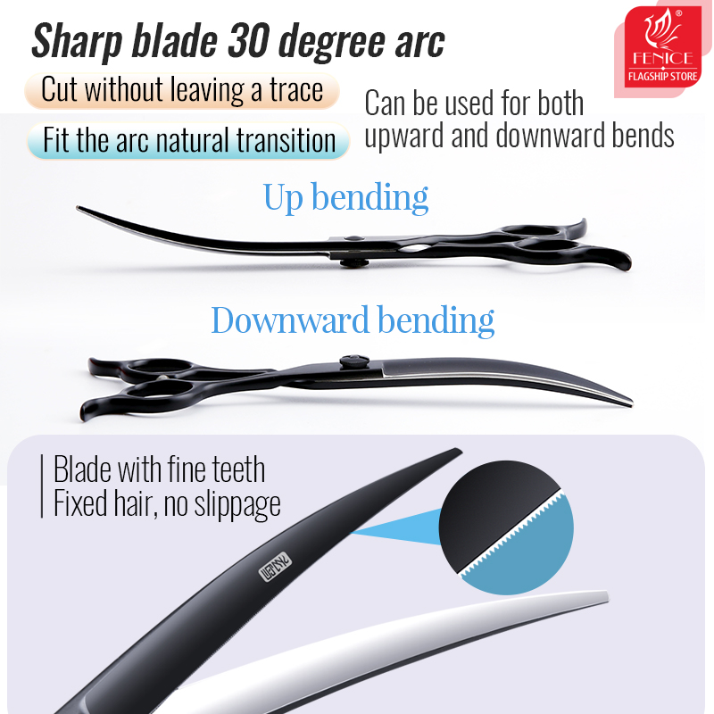 Fenice Chuyên Nghiệp 7 Inch Co - đánh giá và giá Professional Pet Grooming Scissors Curved