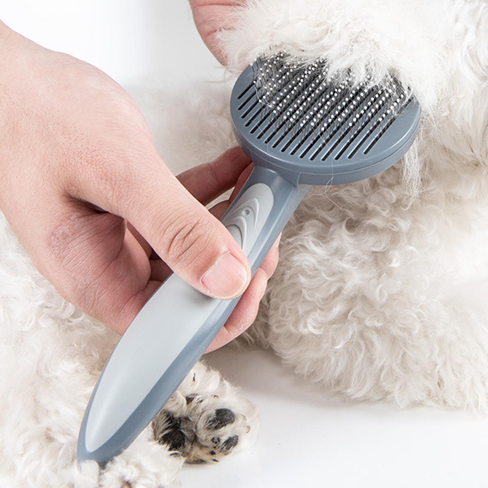 Cat Dog Grooming Brush, Kitten - đánh giá và giá Slicker Brush Self Cleaning Pet Grooming