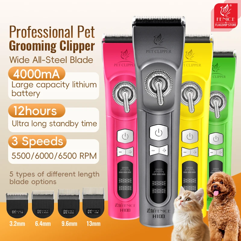 Fenice H100 Cordless Rechargea - đánh giá và giá Cordless Dog Clippers Low Noise Grooming