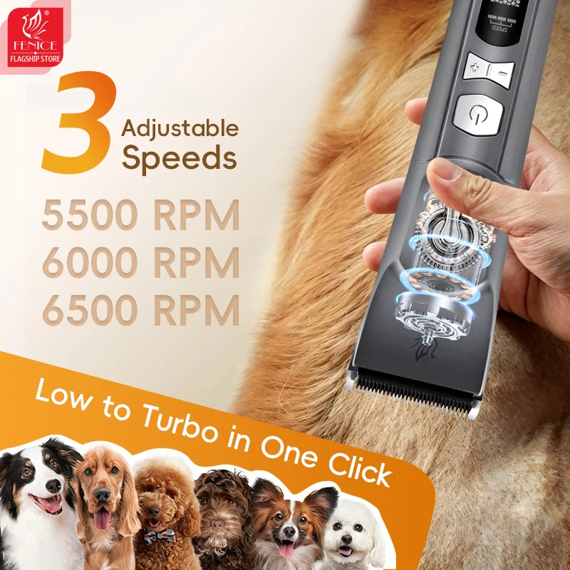 Fenice H100 Cordless Rechargea - đánh giá và giá Cordless Dog Clippers Low Noise Grooming
