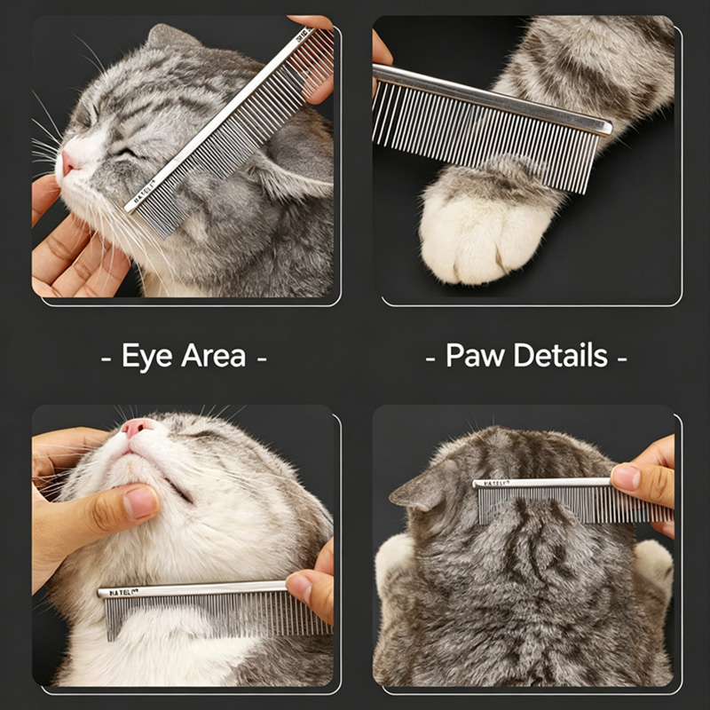 304 Stainless Steel Pet Face C - đánh giá và giá Flea Comb Fine Tooth Pet Tear Stain